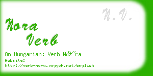 nora verb business card